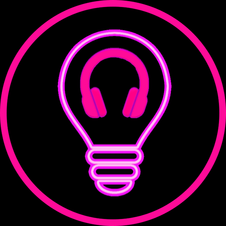 BlackLite Productions logo bulb pink color